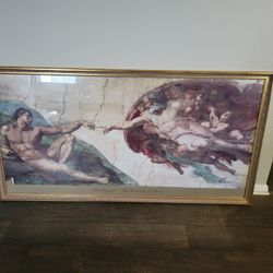 Framed Print-The Creation of Adam