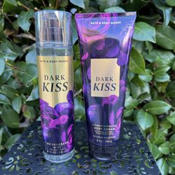 Dark Kiss Bath & Body Works Body Mist and Cream Set