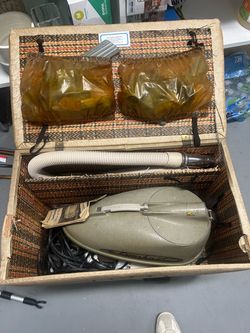 Vintage Compact Canister Vacuum with Case