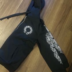 Black Chrome Heart Zipup