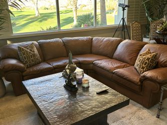 Brown Leather Couch