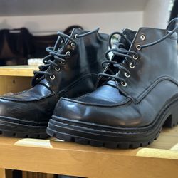 🔥 Men’s Black Leather Arizona Jean Co. Boots - Rugged Sole - Size 10