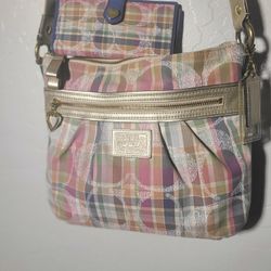 Coach Purse Poppy With Coach Wallet