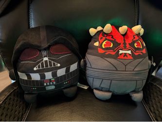 Batman,darth maul,darth vader plushies