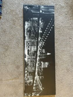 Black And White Cityscape Canvas Art