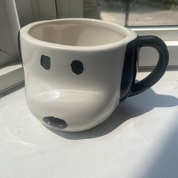 3-1/2” Peanuts Snoopy Sculpted Head Dolomite 2022 Coffee Cup, Mug Preowned No Box - Compare @$24