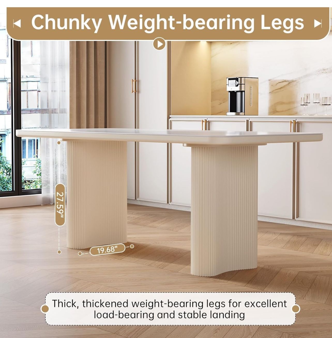 5 Piece Dining Table Set with 4 Chairs, Modern Kitchen Dining Table Set, Rectangular Dining Table Furniture Set, Easy to Assemble, Suitable for Kitche Furniture