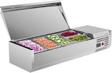 ROVSUN 48" Refrigerated Condiment Prep