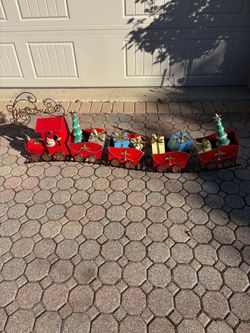 Metal Christmas Train Decoration Set