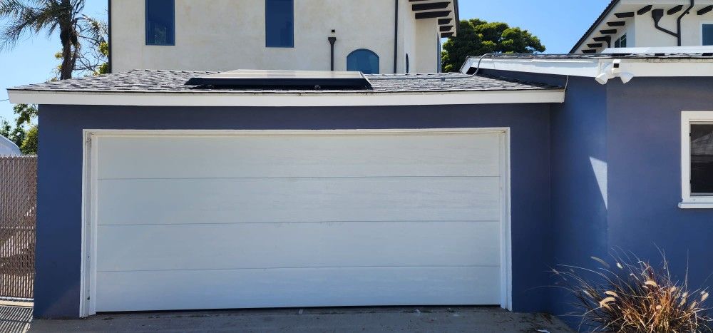 Flush With Texture Roll Up Two Car Garage Door