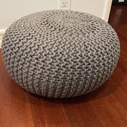 Grey poof Ottoman