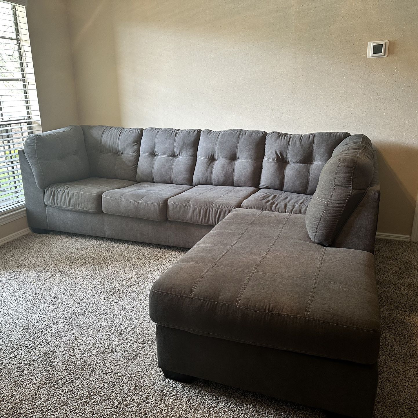 Gray 2 piece Sectional Couch 