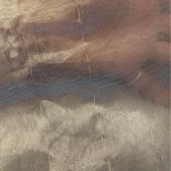 Fabric silver gray shimmer organza sheer 2pcs 2yds 4”long x 58”wide cloth material sewing decor gift