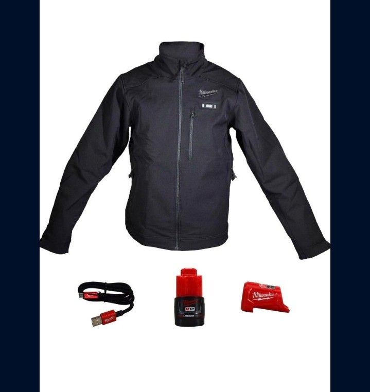 Heated Milwaukee Jacket With 2 Batteries And Charger