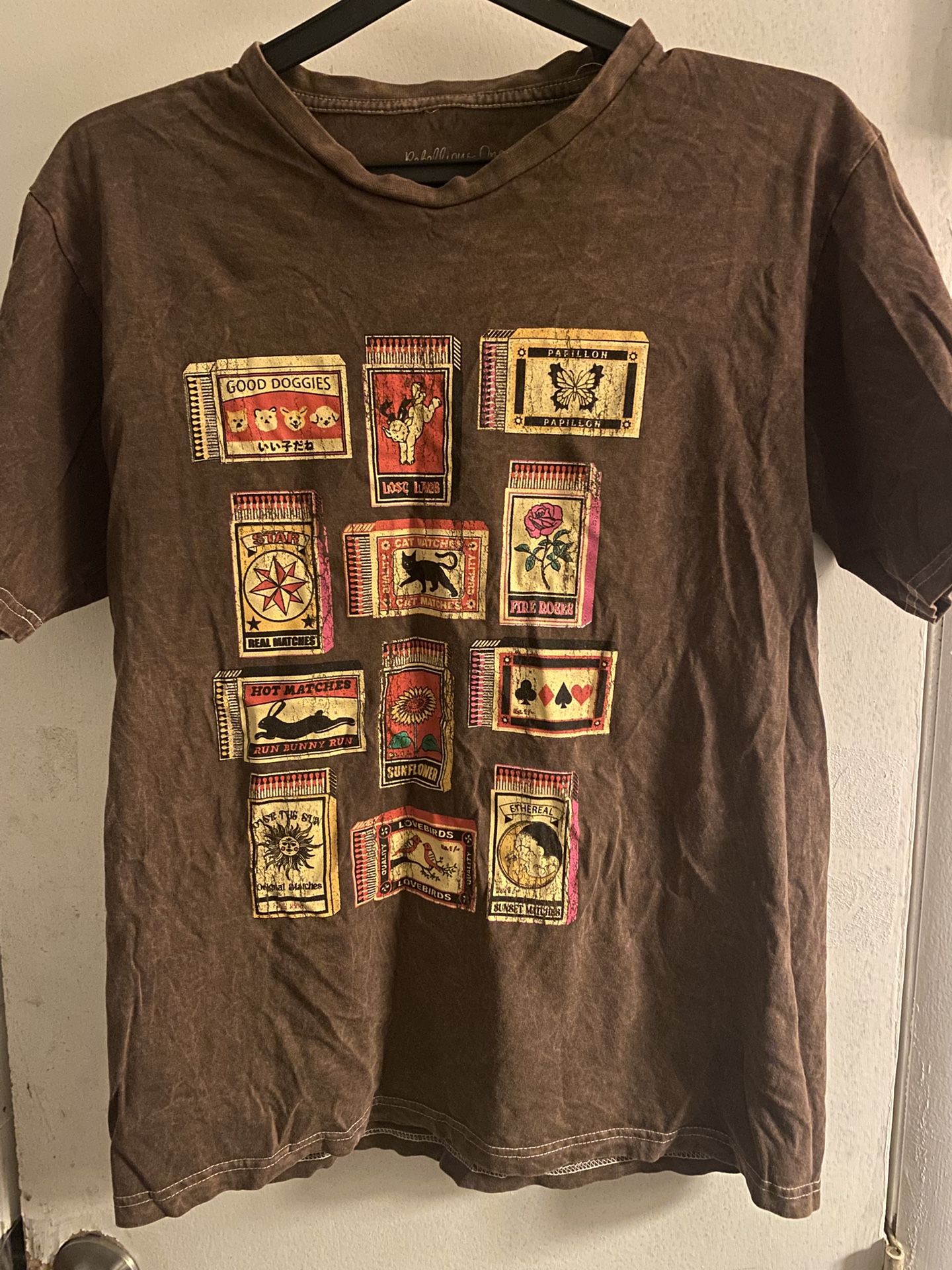 Rebellious One Brown Ethereal Short Sleeve Tee Medium