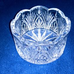 Vintage Clear Leaded Glass Candy Dish/Bowl