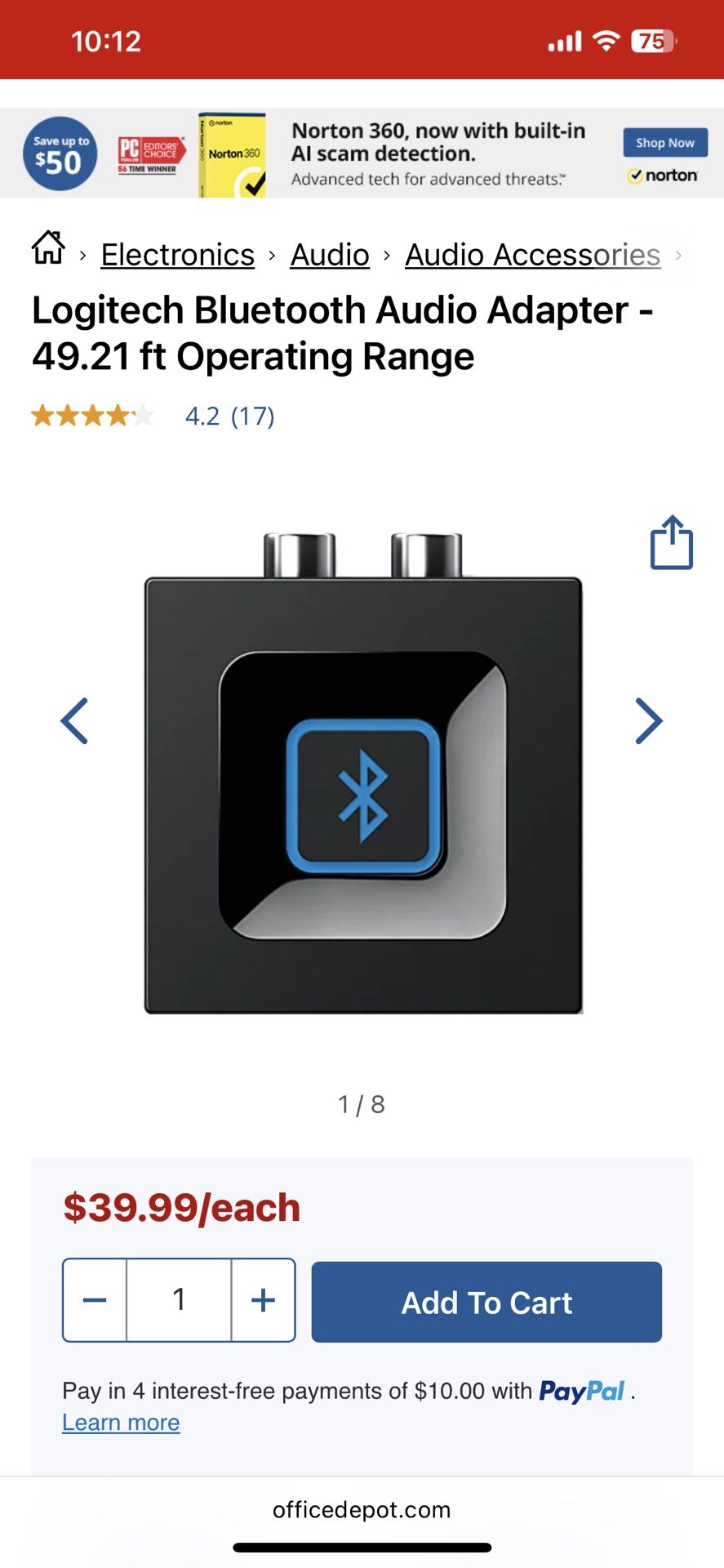 Logitech Bluetooth Audio Receiver