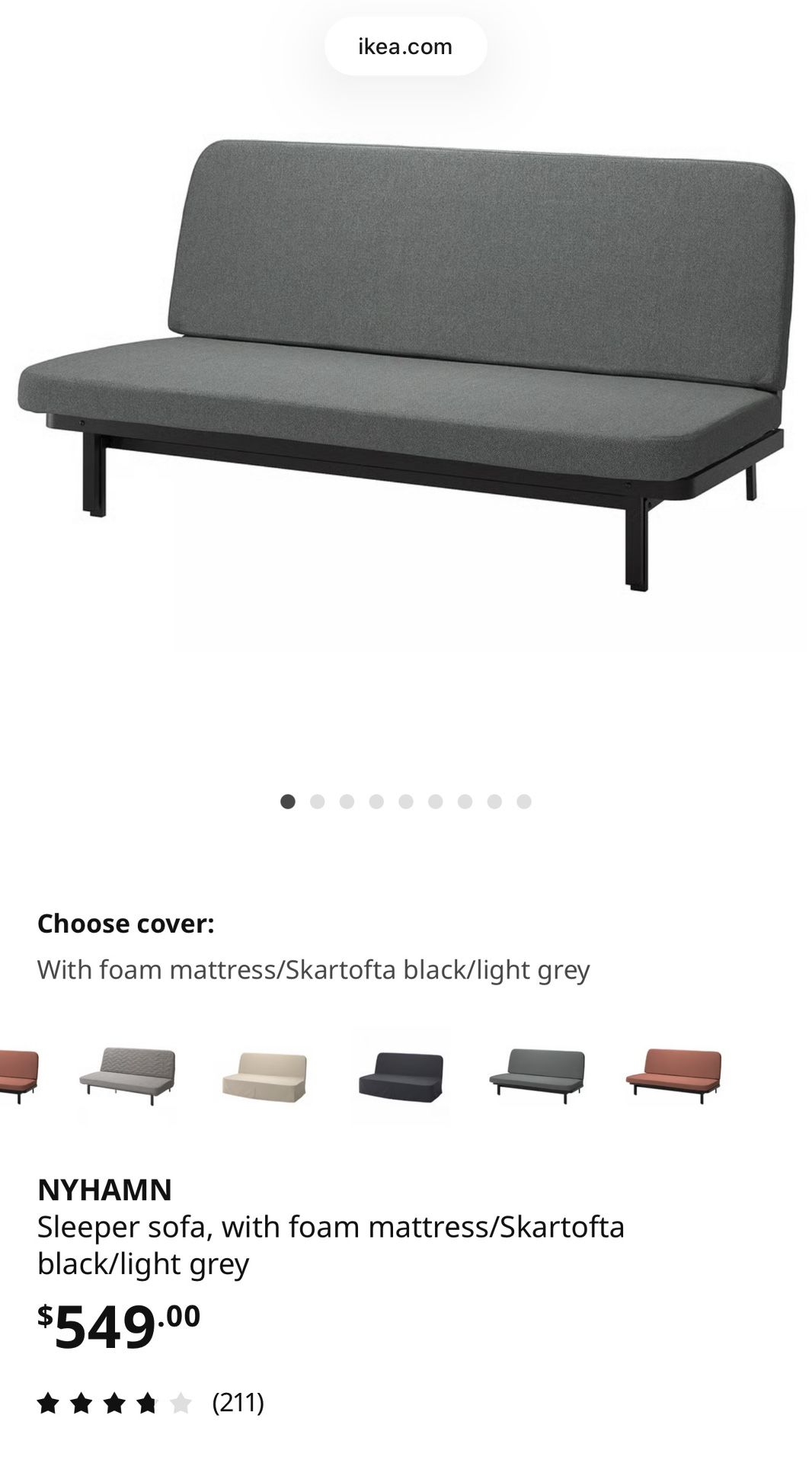 IKEA NYHAMN FUTON