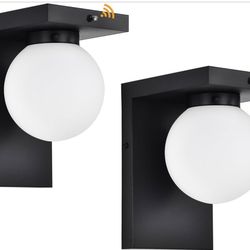 LED Outdoor Wall Lights, Frosted Glass Globe Shade X(126)