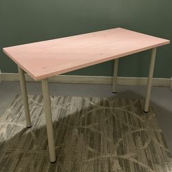 Long (47.25") Very Heavy (approx. 50 lbs.) Solid WOOD Table (29"H) - posted price is firm.