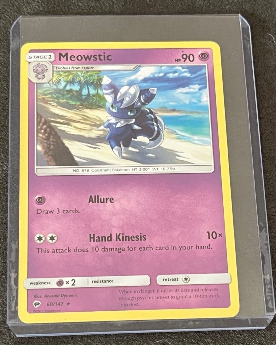 Meowstic 60/147 - Burning Shadows - Rare - Pokemon Card TCG