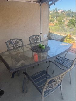 Patio table and 4 chairs