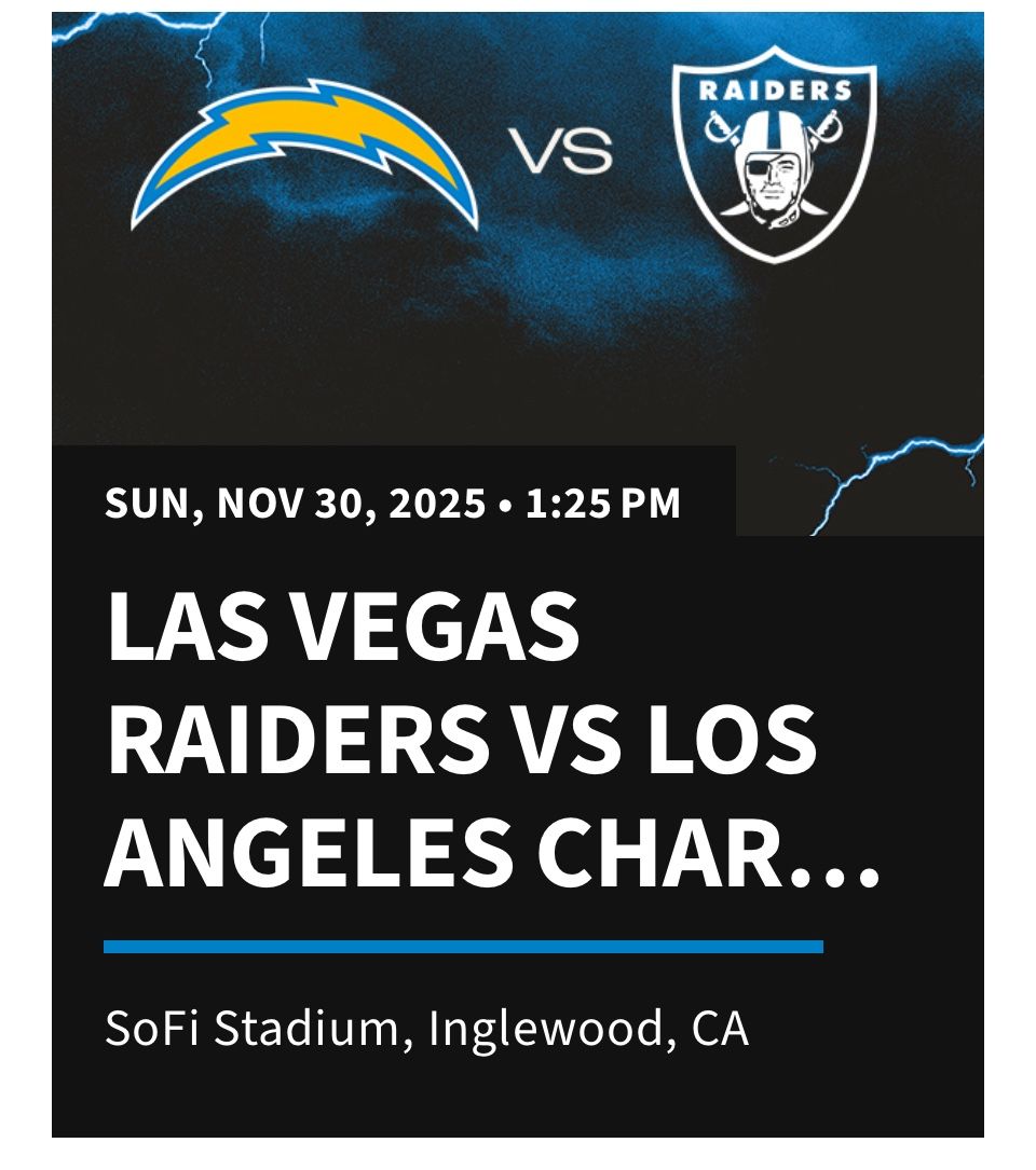 Raiders Vs Chargers 