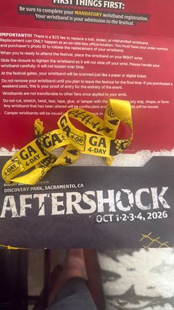 Aftershock tickets