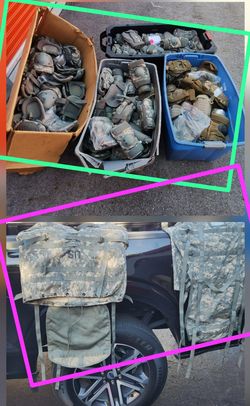 New/ Used Knees & Elbows PADS plus + 3 Used  Bags ( NOT BAGPACKS) 

Delivery fee. Se hace Delivery 

Not selling Separately 
No se vende separado

Hom