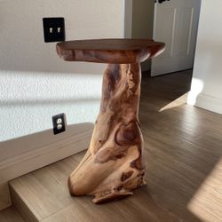 GORGEOUS CARVED WOOD STOOLS (2)