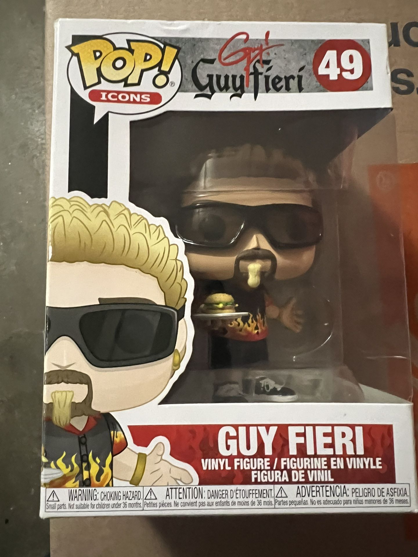 Funko Pop Icons Guy Fieri with Burger Vinyl Figure #49 