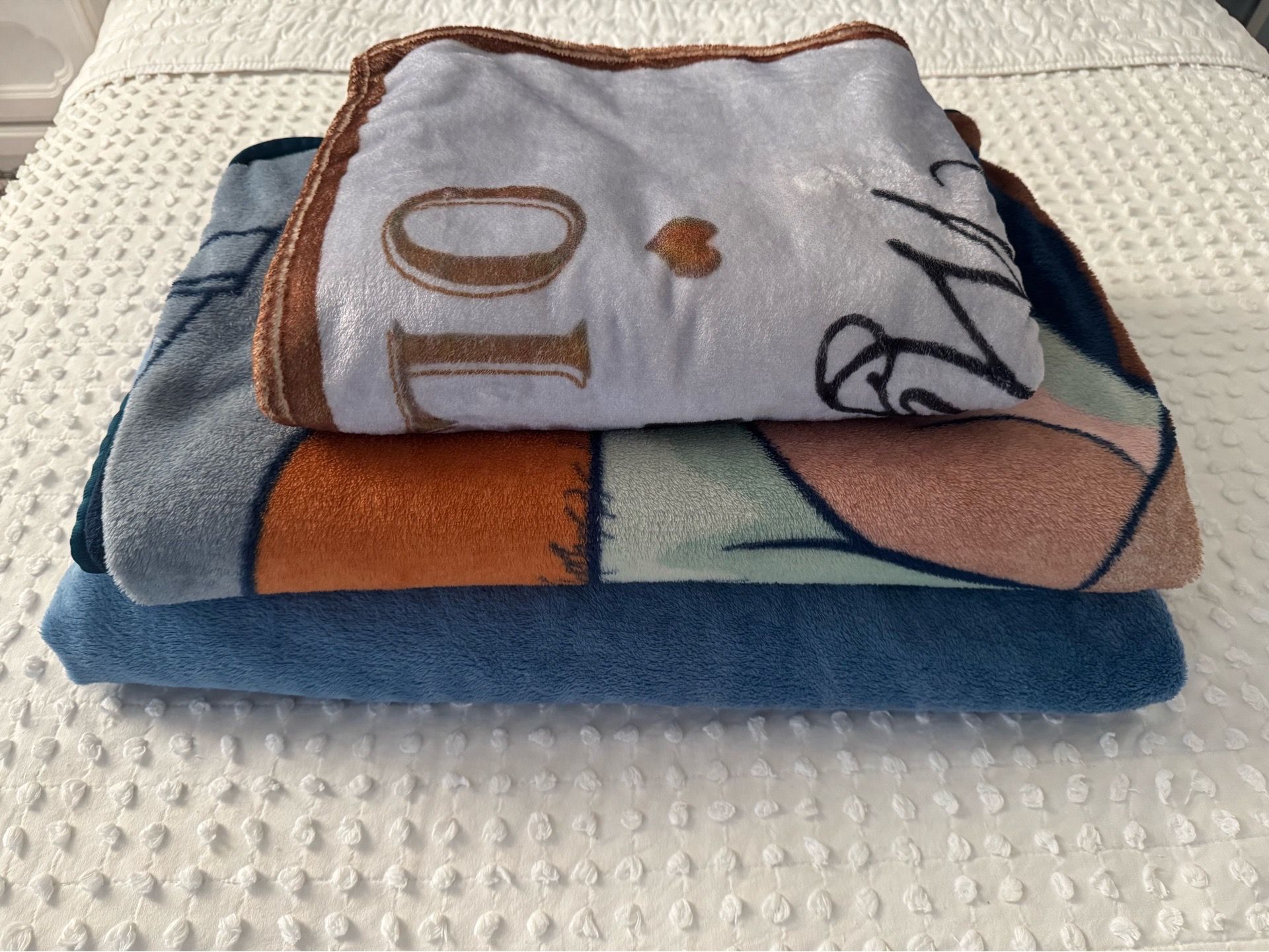 Set of 3 Cozy Blankets! Together $13