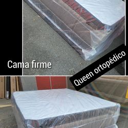 Queen firme  cama ortopédico  colchon y base