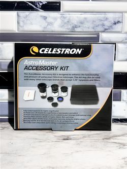 Celestron 94307 AstroMaster Accessory Kit 3 Filter 2 Eyepiece Barlow Lens Case