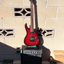 Ibanez Guitar And Line 6 Amplifier