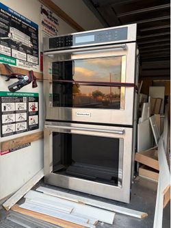 Kitchen aid double stack oven