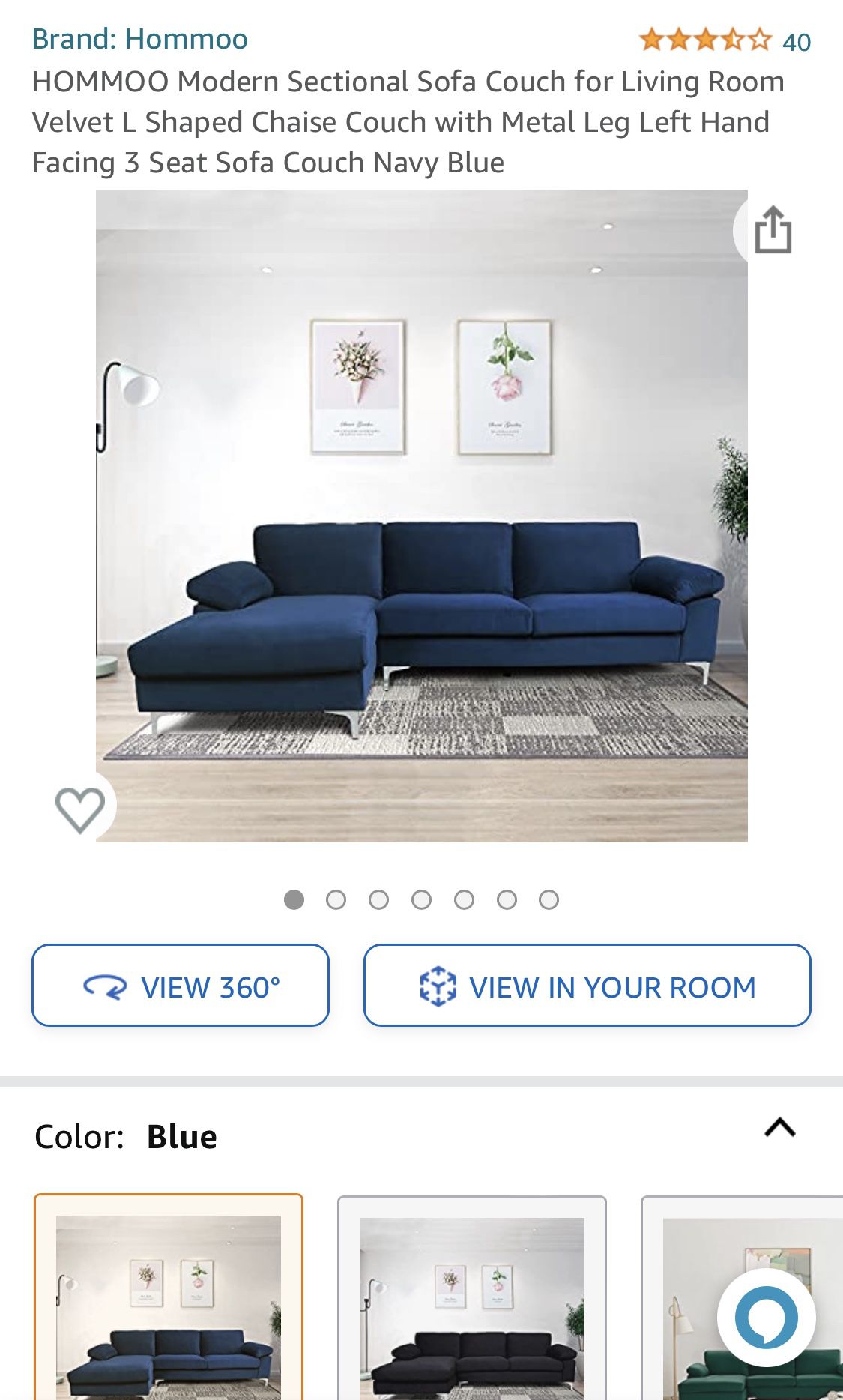 Hommoo Modern Sectional Sofa Couch 