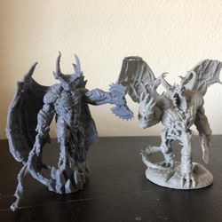2 3D Printed Large Demons