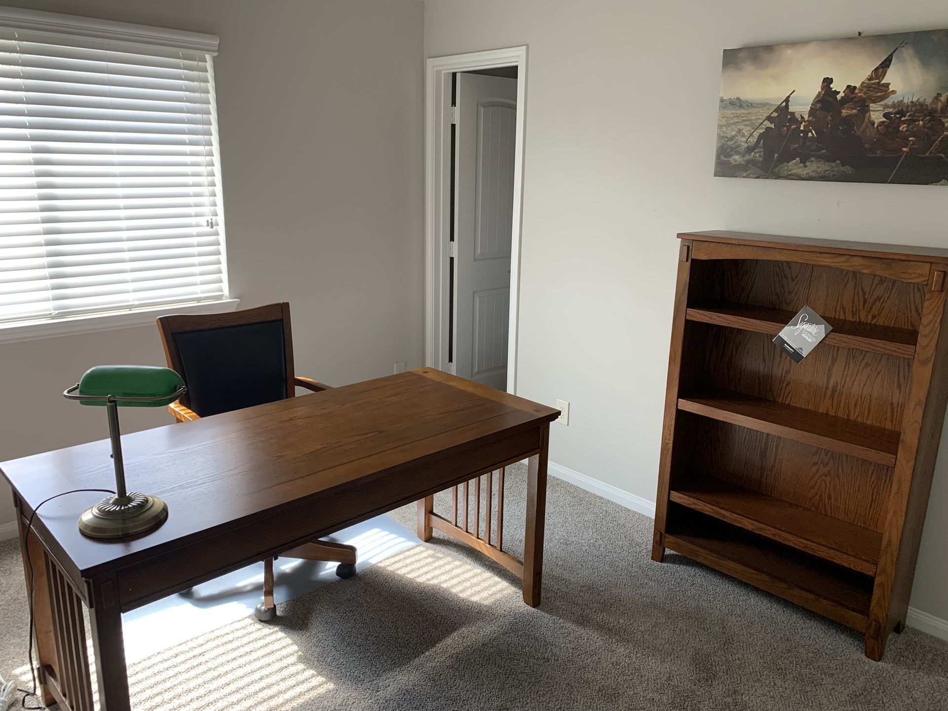 Whole Office Set (Chair, Desk, And Bookcase)