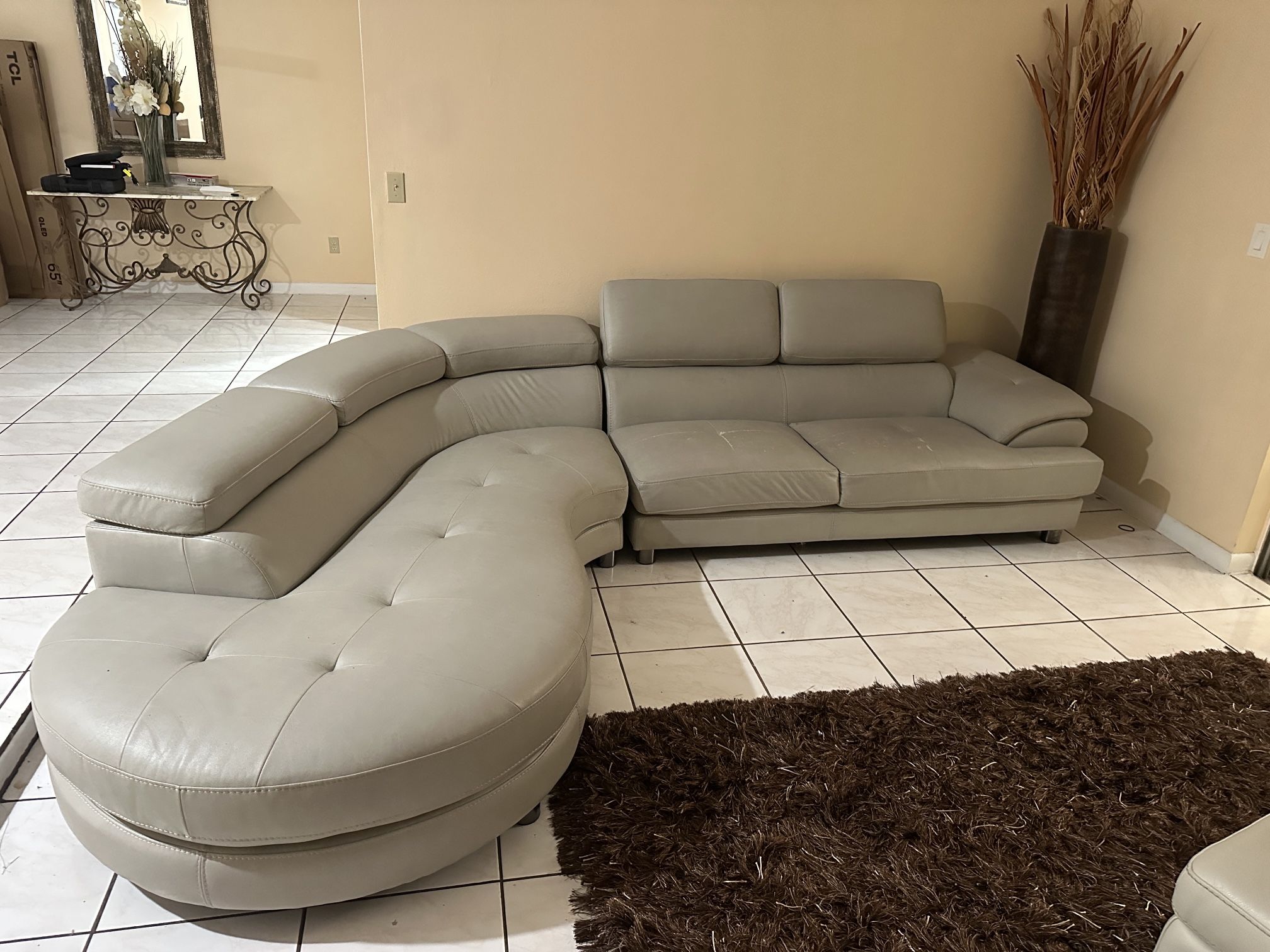 Leatherette Sectional