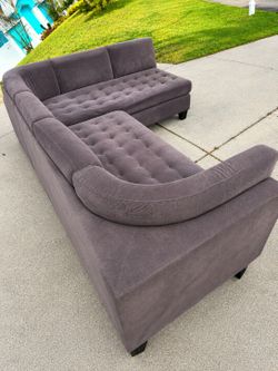 FREE DELIVERY Brown slightly rounded sectional