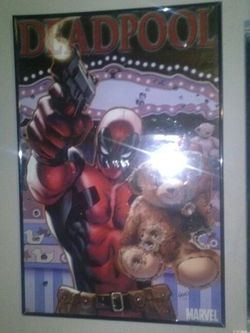 Deadpool poster with frame