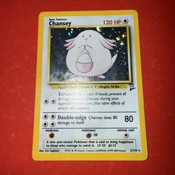 Pokémon TCG Chansey Holo 3/130 – Base Set 2 (2000) – Vintage WOTC MP