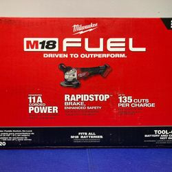 Milwaukee 2880-20 FUEL 18V Brushless Cordless 4-1/2" / 5" Grinder w/Paddle Switch (Tool-Only)