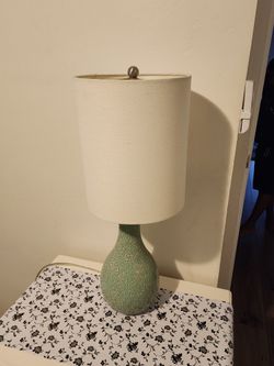 Lamp Green With White Shade