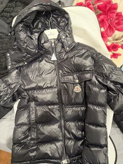 Moncler Black Puffer Down Jacket with Hood