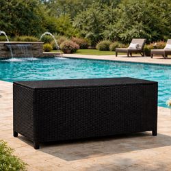 120-Gallon All-Weather Resin Outdoor Storage Deck Box L47.2"xW24.4"xH24 Black