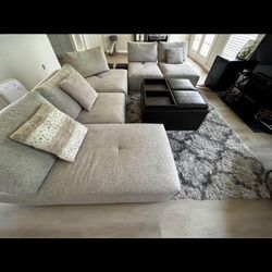 STONE GRAY 5PC MODERN SECTIONAL