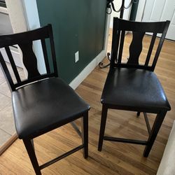 Two Matching Chairs For Bar Table