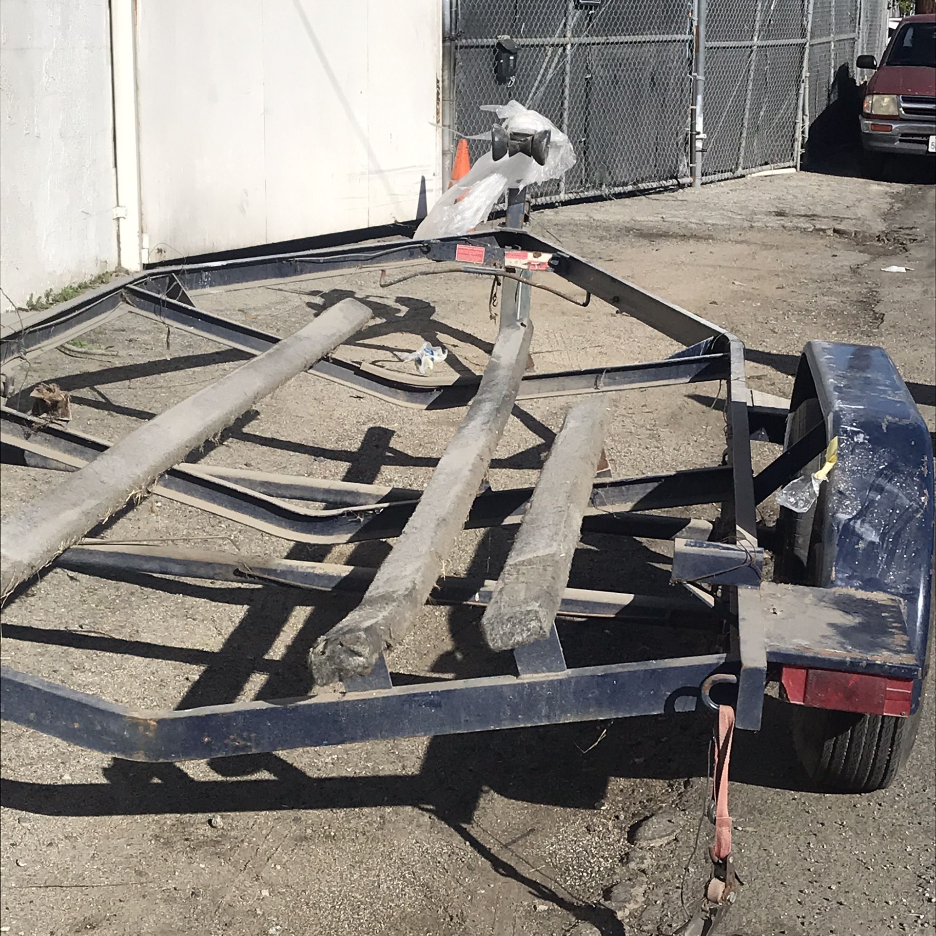 Zieman 2 axle boat trailer for sale needs little TLC Surge brakes for